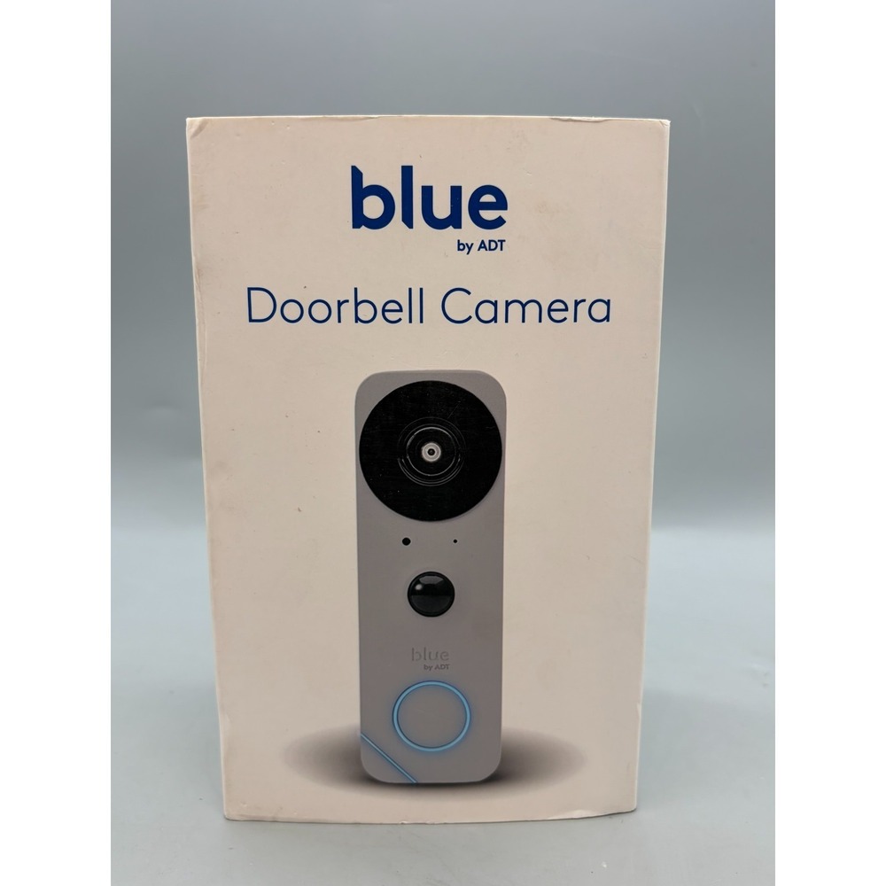 Blue ADT Video Doorbell Camera Pearl Gray - Sealed